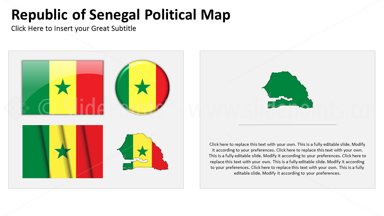 Senegal Vector Maps PowerPoint Editable Templates (308)