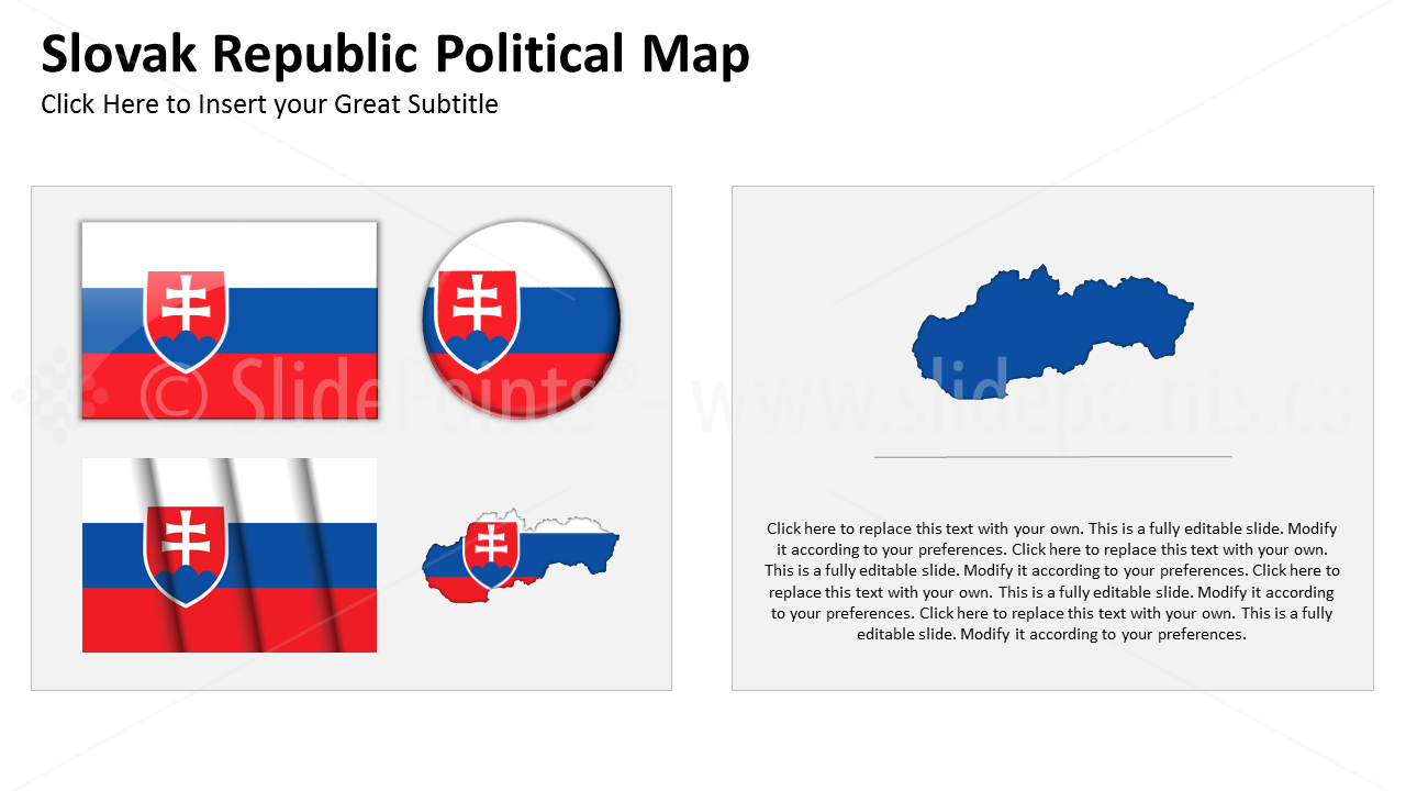 Slovakia Vector Maps PowerPoint Editable Templates (314)
