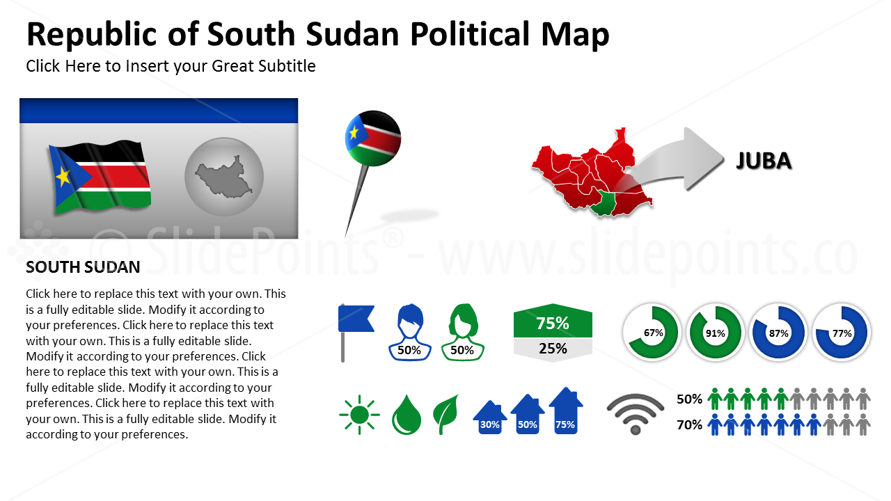 South Sudan Vector Maps PowerPoint Editable Templates (329)