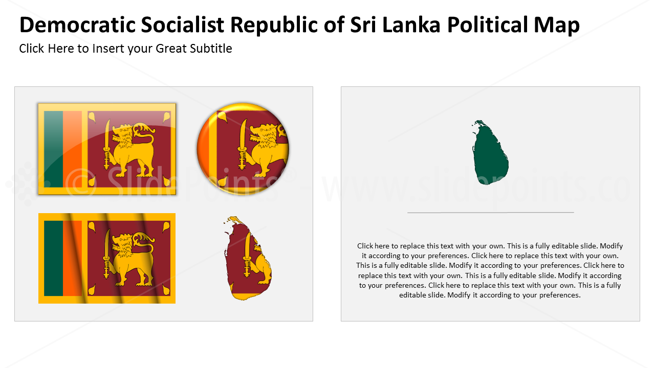 Sri Lanka Vector Maps PowerPoint Editable Templates (334)