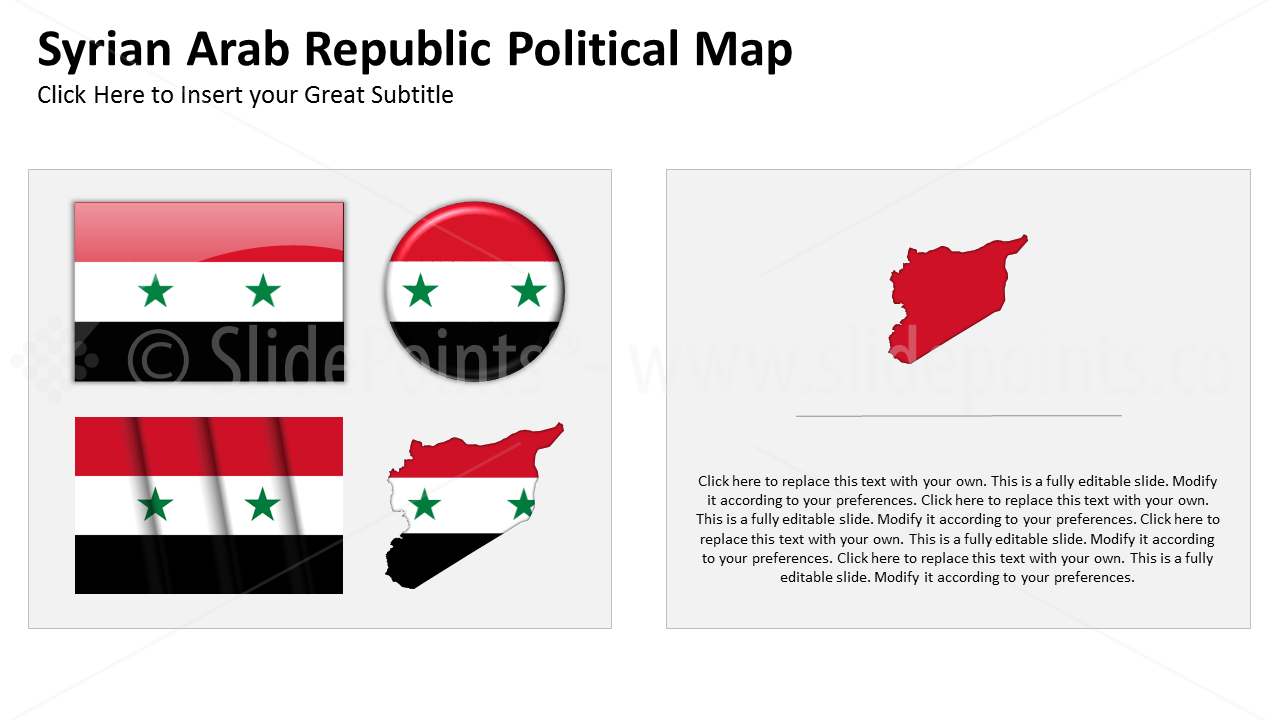 Syria Vector Maps PowerPoint Editable Templates (346)