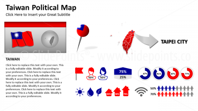 Taiwan Vector Maps PowerPoint Editable Templates (347)