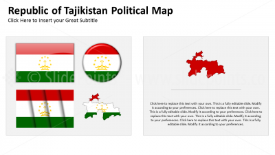 Tajikistan Vector Maps PowerPoint Editable Templates (350)