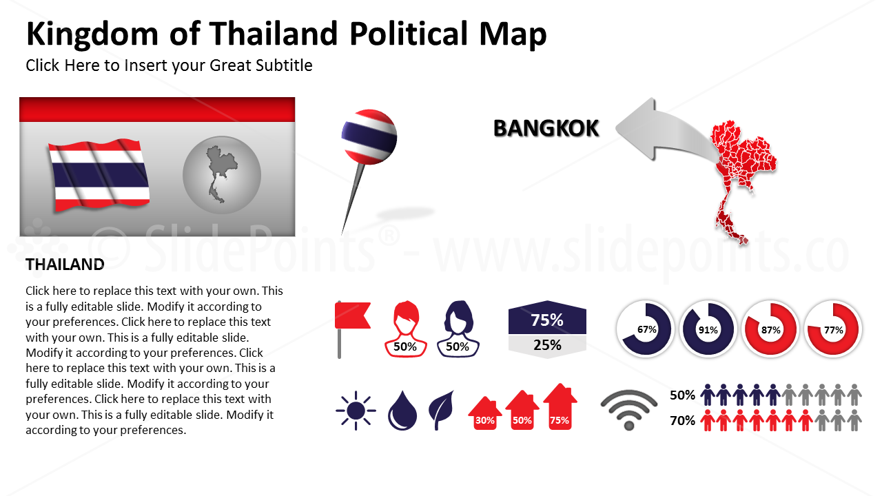Thailand Vector Maps PowerPoint Editable Templates (351)