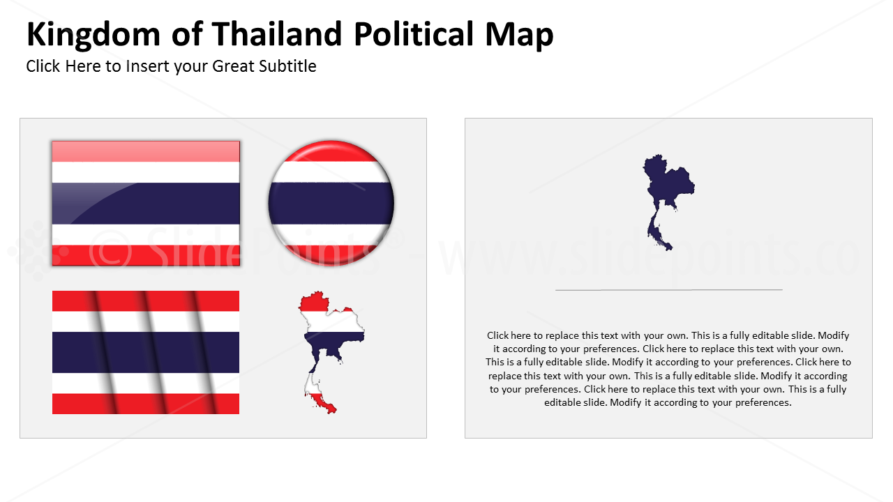 Thailand Vector Maps PowerPoint Editable Templates(352)