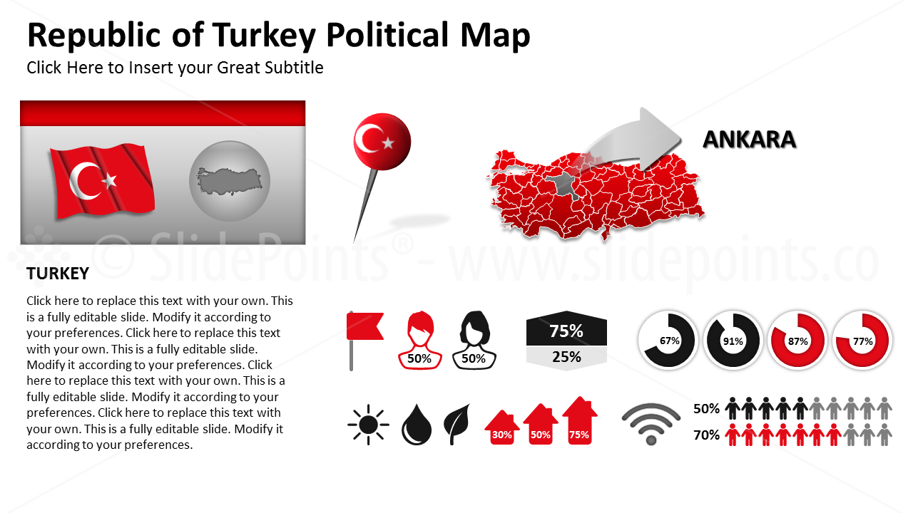 Turkey Vector Maps PowerPoint Editable Templates (363)