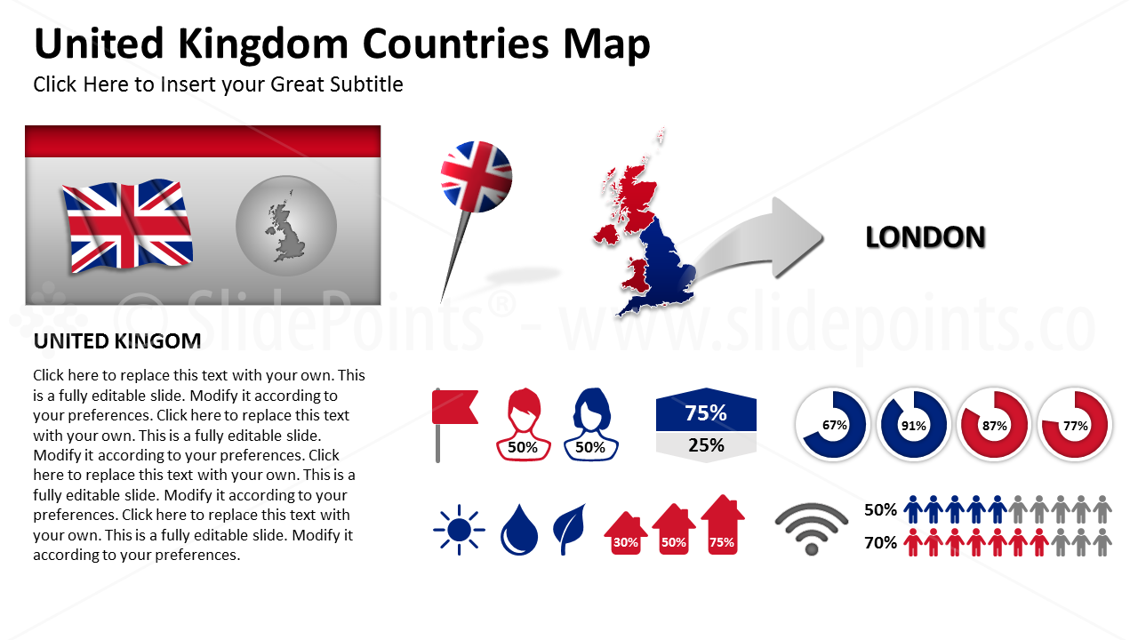 United Kingdom Countries Vector Maps PowerPoint Editable Templates (373)