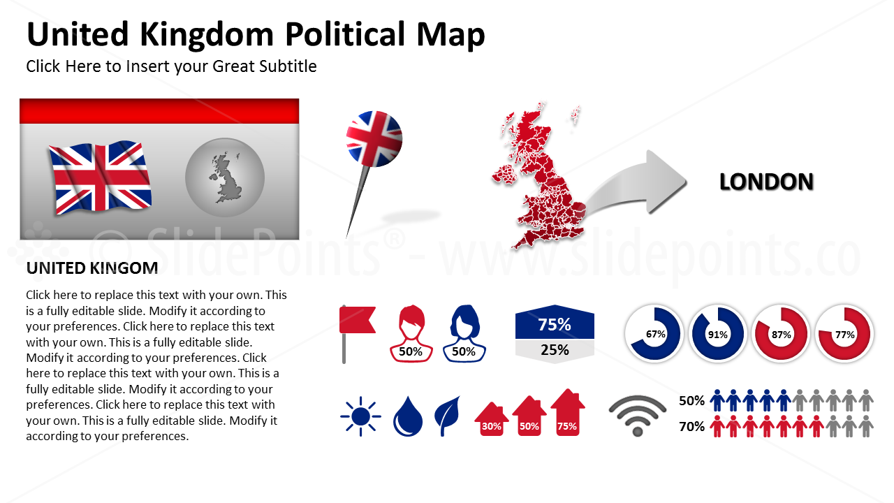 United Kingdom Vector Maps PowerPoint Editable Templates (375)