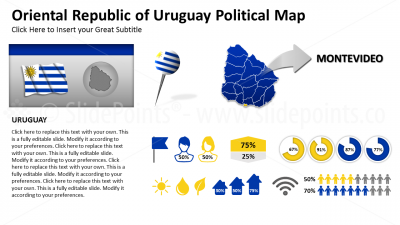 Uruguay Vector Maps PowerPoint Editable Templates (381)