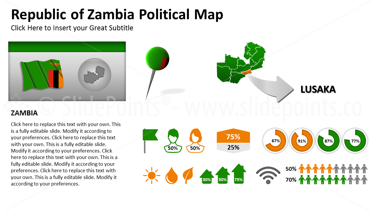 Zambia Vector Maps PowerPoint Editable Templates (397)