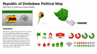 Zimbabwe Vector Maps PowerPoint Editable Templates (399)