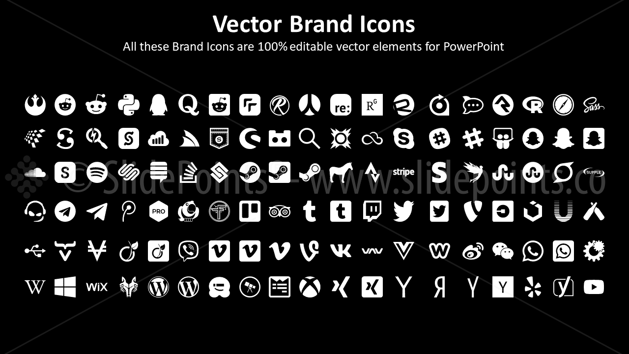 Brands Vector Icons PowerPoint Editable Templates (9)